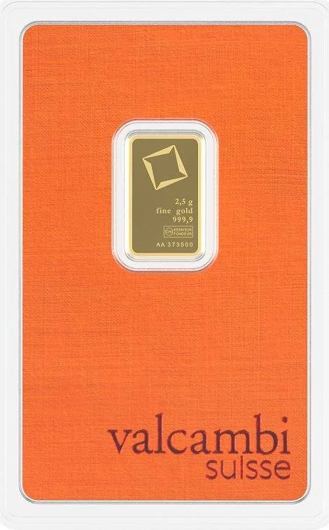 Valcambi 2.5 Gram Gold Bar