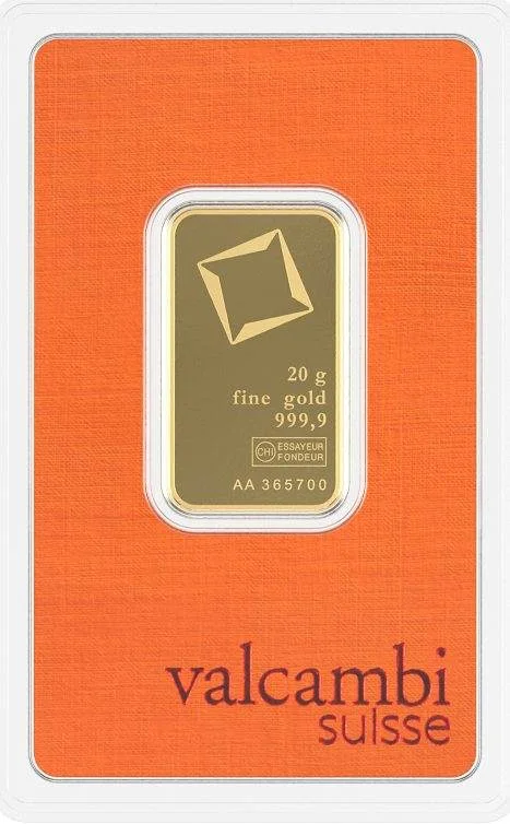 Valcambi 20 Gram Gold Bar