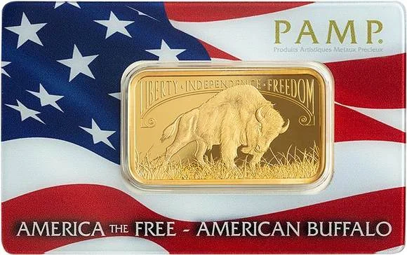 America The Free Buffalo 1 oz Gold Bar